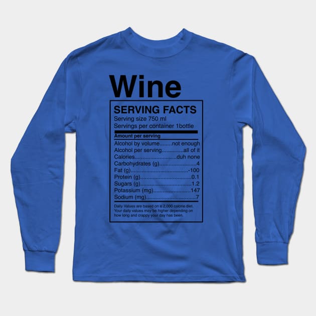 Facts of Wine Long Sleeve T-Shirt by joefixit2